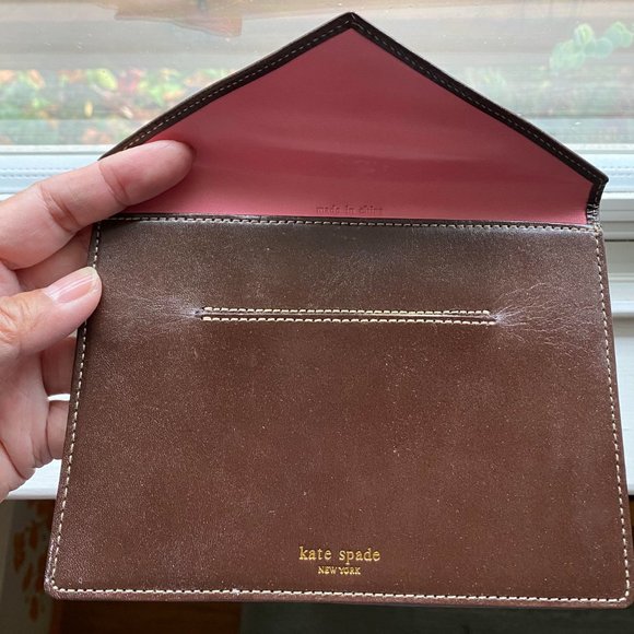Kate Spade leather brown envelope - Picture 2 of 6